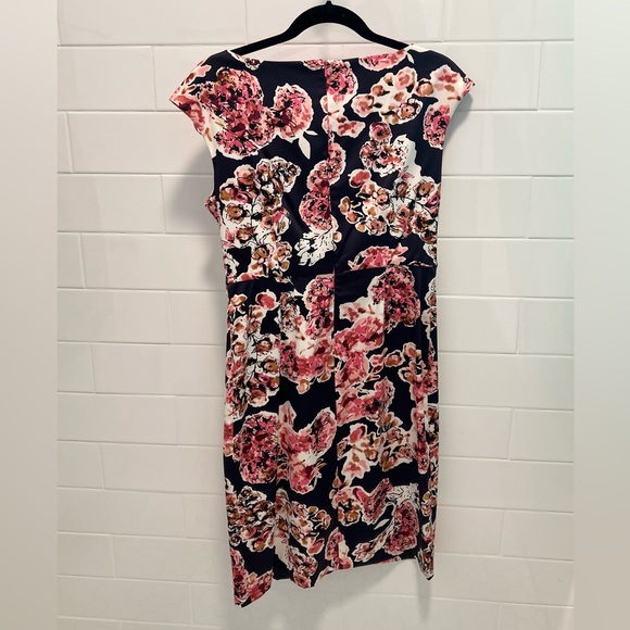 Donna Ricco Pink and Black Floral Midi Dress - Picture 3 of 3